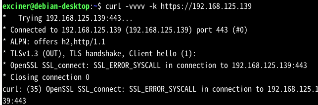 curl TLS握手未完成